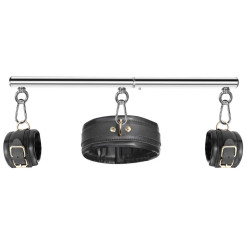 Kit bondage barre collier menottes Simply Dom | Nedgy