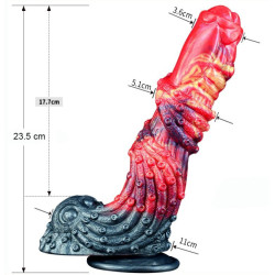 Gode nervuré Dryz 19 x 5 cm silicone | Nedgy