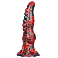 Gode tentacule Gakarix 20 cm noir et rouge | Nedgy