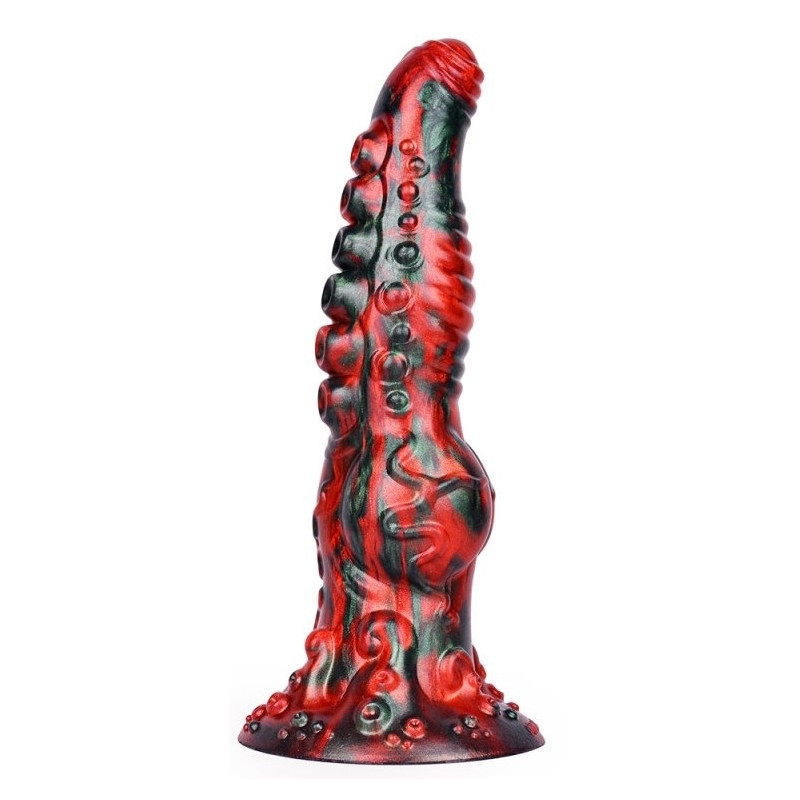 Gode tentacule Gakarix 20 cm noir et rouge | Nedgy