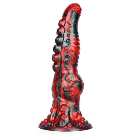 Gode tentacule Gakarix 20 cm noir et rouge | Nedgy