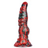 Gode tentacule Gakarix 20 cm noir et rouge | Nedgy