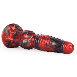 Gode tentacule Gakarix 20 cm noir et rouge | Nedgy