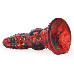 Gode tentacule Gakarix 20 cm noir et rouge | Nedgy