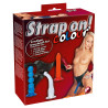 Harnais strap-on 3 godes Tricolor | Nedgy