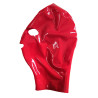 Cagoule latex rouge Hoodeyes zip arrière XXL | Nedgy