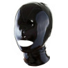 Cagoule latex noire Rubhood bouche libre S | Nedgy