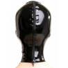 Cagoule latex noire Rubhood bouche libre S | Nedgy