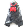 Cagoule bâillon latex Ultima Gag noire XL | Nedgy