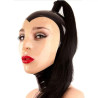 Cagoule latex Blacktail transparente queue de cheval L | Nedgy