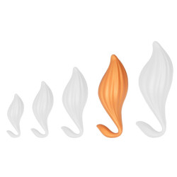 Plug ovale nervuré Bulby XL 20 cm | Nedgy