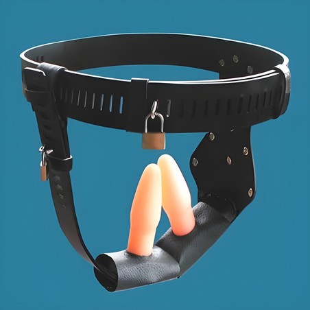 Ceinture de chasteté Relieving Nature plug anal et plug vagin