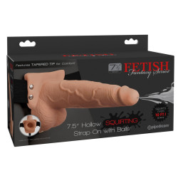 Gode ceinture giclant 17 cm réaliste | Nedgy