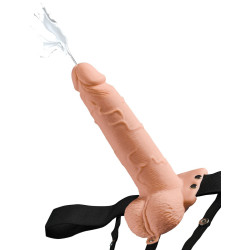 Gode ceinture giclant 17 cm réaliste | Nedgy