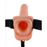 Gode ceinture vibrant 22 cm creux chair | Nedgy