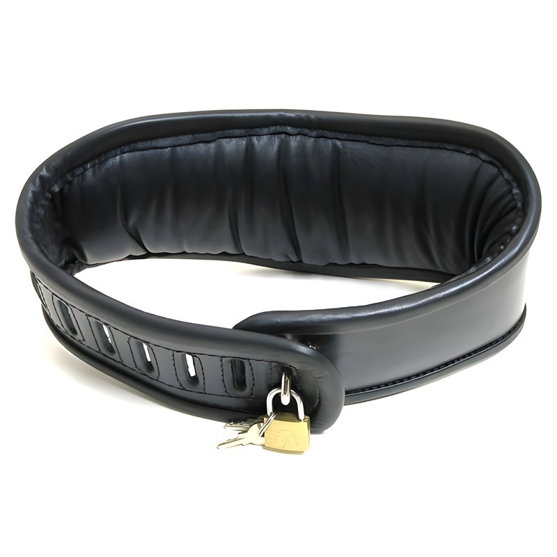 Collier demi-minerve en cuir premium