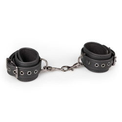 Menottes chevilles bondage noires EasyToys | Nedgy