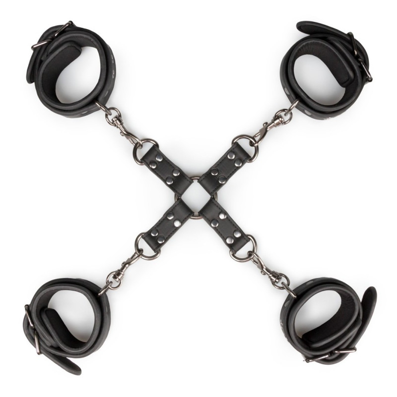 Kit 4 menottes croix bondage EasyToys | Nedgy