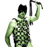 Costume harnais en anneau en metal et cuir pour homme