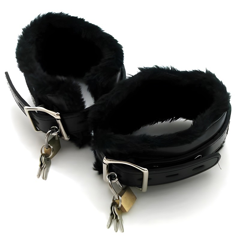 Bracelet menotte de chevilles premium fourrure