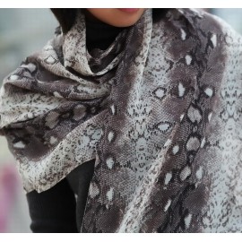 Foulard Snake Skin Gris