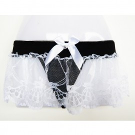 String Jupe dentelle Noir et Blanc