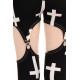 Leggings Bretelles Croix Noires