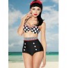 Maillot de Bain Retro Noir et Blanc