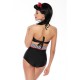 Maillot de Bain Retro Noir et Blanc