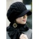 Casquette en Laine Noire