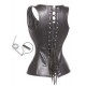 Corset Bustier Simili cuir noir