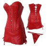 Ensemble simili cuir rouge