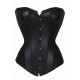 Corset simili cuir noir