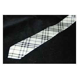 Cravate Tartan Blanche